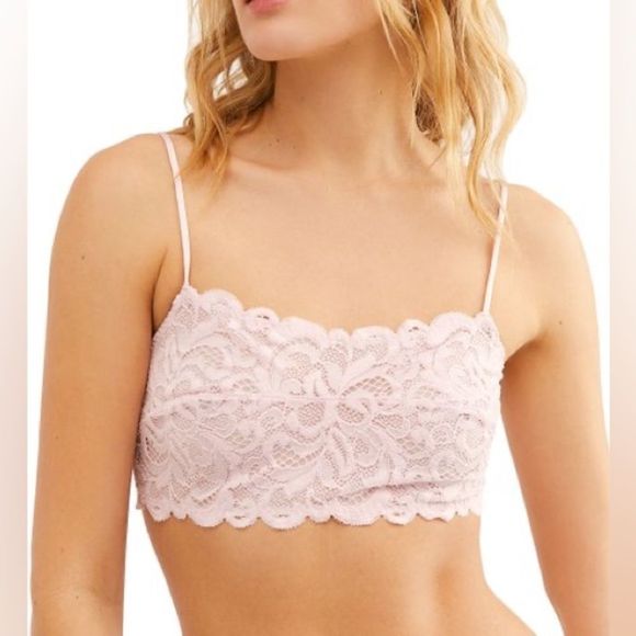 Free People Other - Free People Reese Lace Bralette Pink M NWT